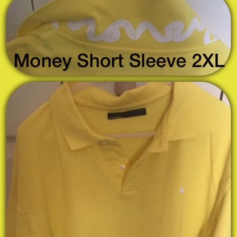 •Money• Yellow “Used” Short Sleeve